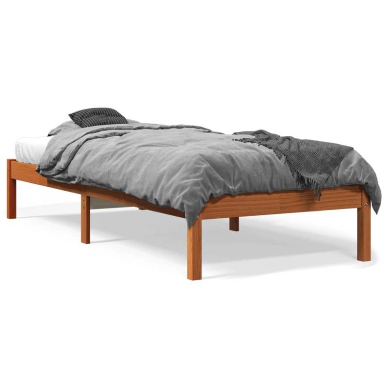 vidaXL Massivholzbett ohne Matratze Wachsbraun 75x190 cm Kiefernholz 844833 vidaXL Massivholzbett ohne Matratze Wachsbraun 75x190 cm Kiefernholz 844833 von VIDAXL