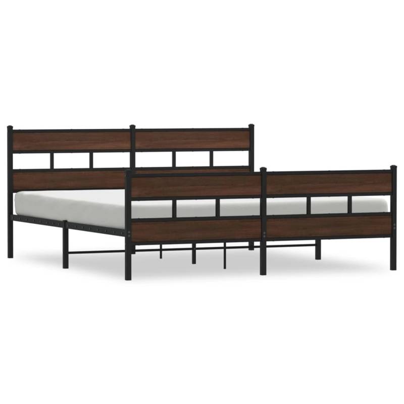 vidaXL Metallbett ohne Matratze Braun Eichen-Optik 193x203 cm 3308480 vidaXL Metallbett ohne Matratze Braun Eichen-Optik 193x203 cm 3308480 von VIDAXL