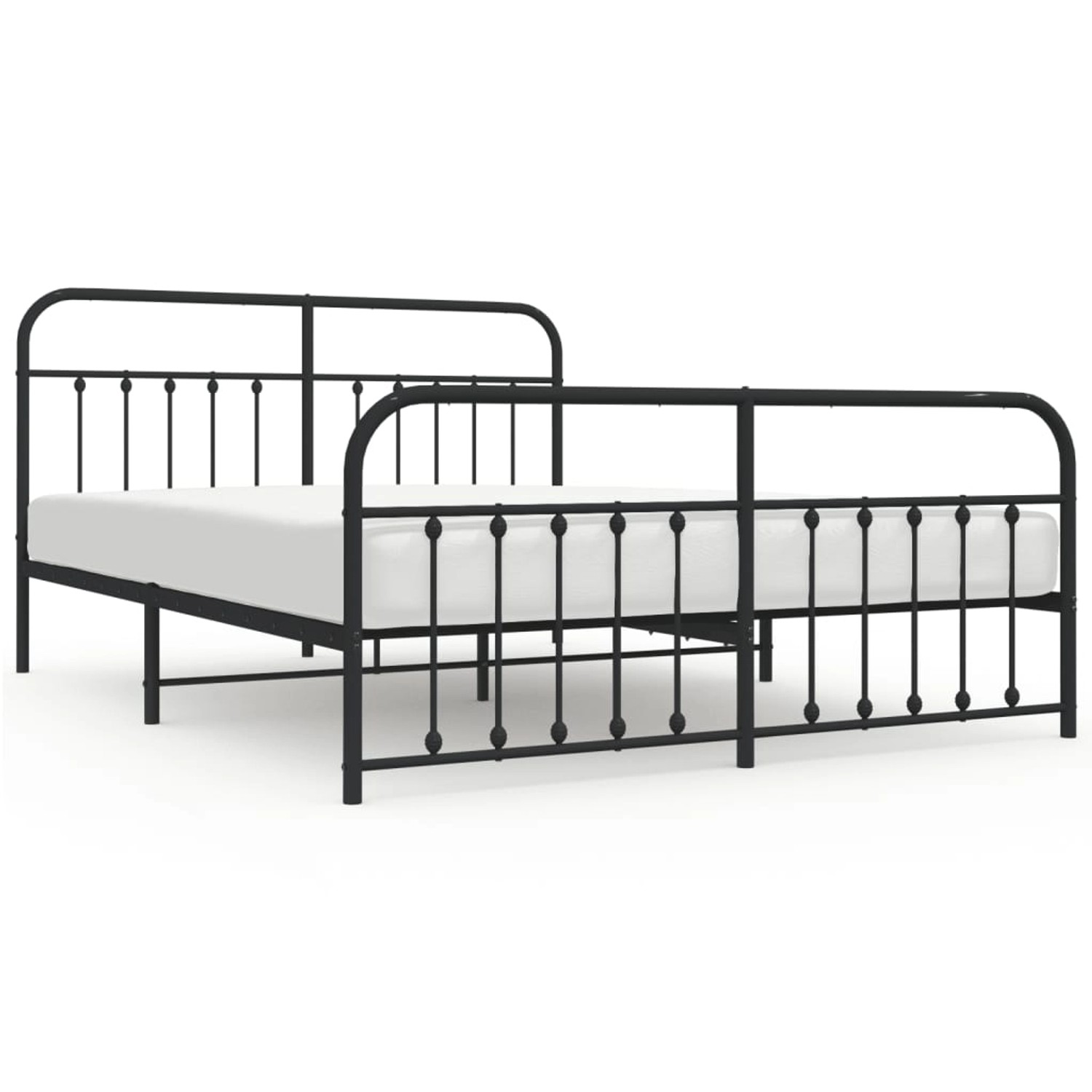 vidaXL Metallbett ohne Matratze mit Fußteil Schwarz 180x200 cm 352600 vidaXL Metallbett ohne Matratze mit Fußteil Schwarz 180x200 cm 352600 von VIDAXL