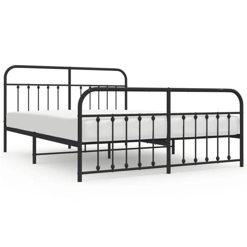 vidaXL Metallbett ohne Matratze mit Fußteil Schwarz 180x200 cm 352600 vidaXL Metallbett ohne Matratze mit Fußteil Schwarz 180x200 cm 352600 von VIDAXL