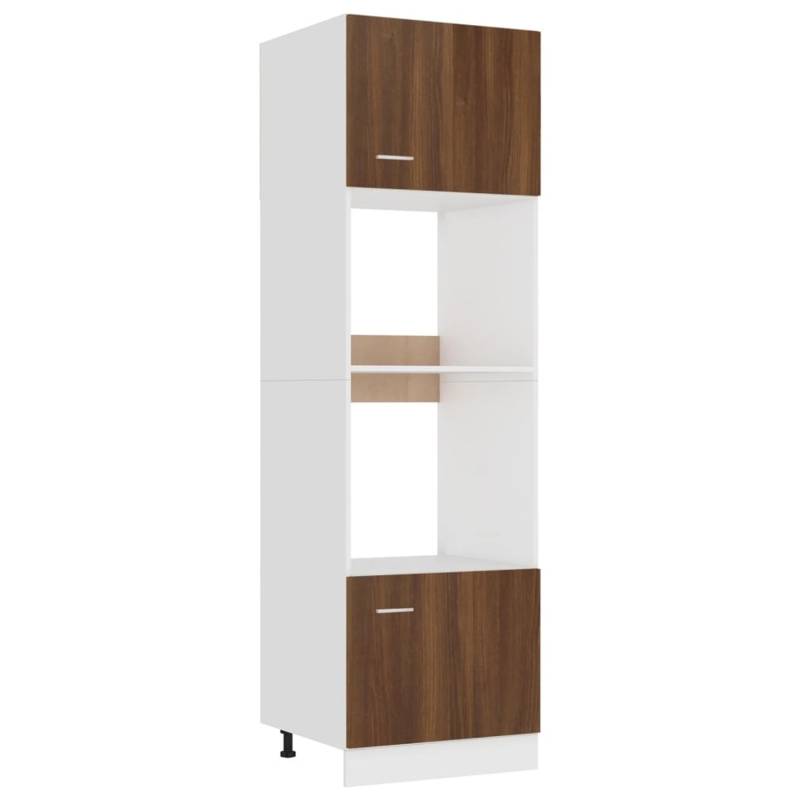 vidaXL Mikrowellenumbauschrank Braun Eichen-Optik 60x57x207 cm von VIDAXL