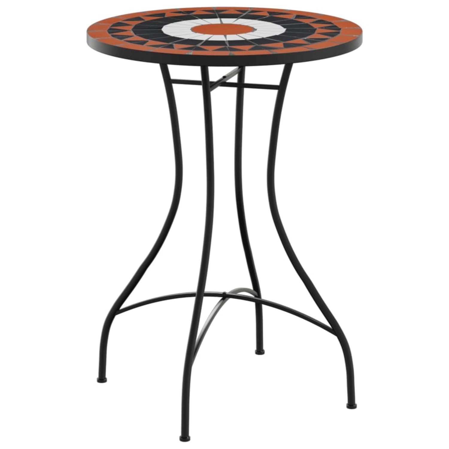 vidaXL Mosaik-Bistrotisch Terrakottarot und Weiß Ø50x70 cm Keramik 4003401 von VIDAXL