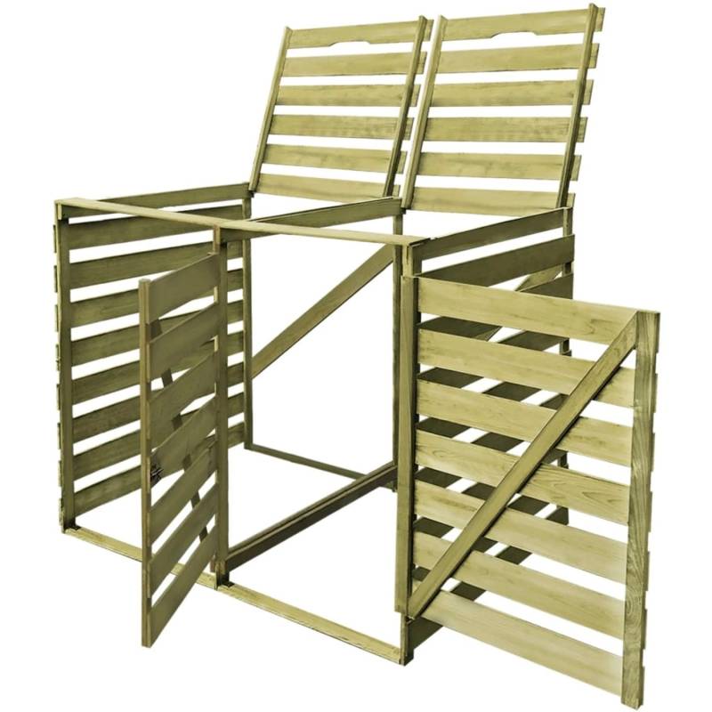 vidaXL Mülltonnenbox für 2 Tonnen 240 L Imprägniertes Holz von VIDAXL