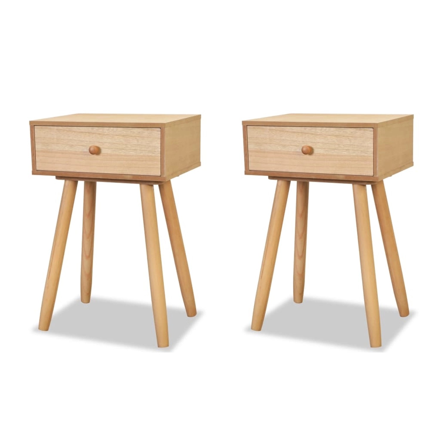 vidaXL Nachttisch 2 Stk Kiefernholz Massiv 40 x 30 x 61 cm Braun vidaXL Nachttisch 2 Stk Kiefernholz Massiv 40 x 30 x 61 cm Braun von VIDAXL