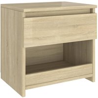 Bonnevie - Nachttisch,Beistelltisch Sonoma-Eiche 40x30x39 cm Holzwerkstoff vidaXL von BONNEVIE