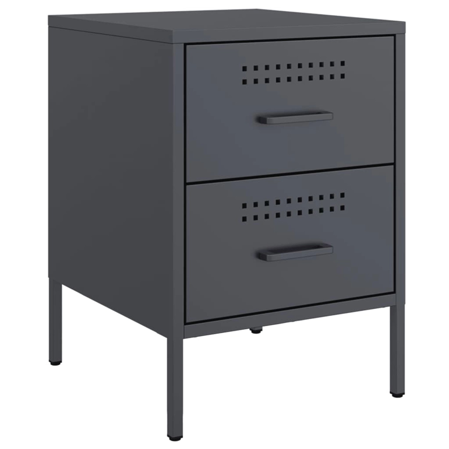 vidaXL Nachttisch Anthrazit 36x39x50,5 cm Stahl Modell 1 vidaXL Nachttisch Anthrazit 36x39x50,5 cm Stahl Modell 1 von VIDAXL