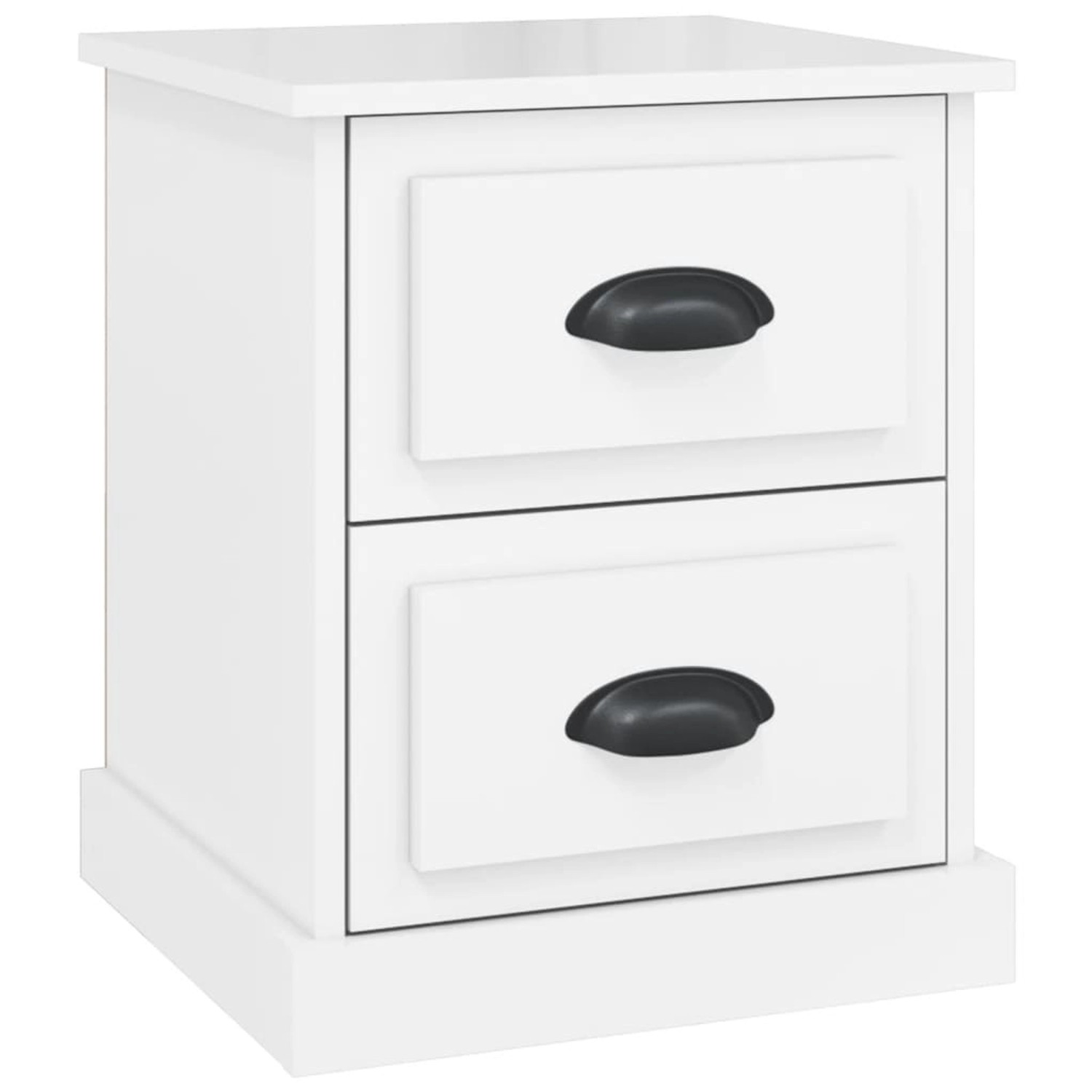 vidaXL Nachttisch Hochglanz-Weiß 39x39x47,5 cm Holzwerkstoff Modell 1 von VIDAXL