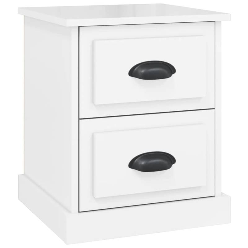 vidaXL Nachttisch Hochglanz-Weiß 39x39x47,5 cm Holzwerkstoff Modell 1 von VIDAXL