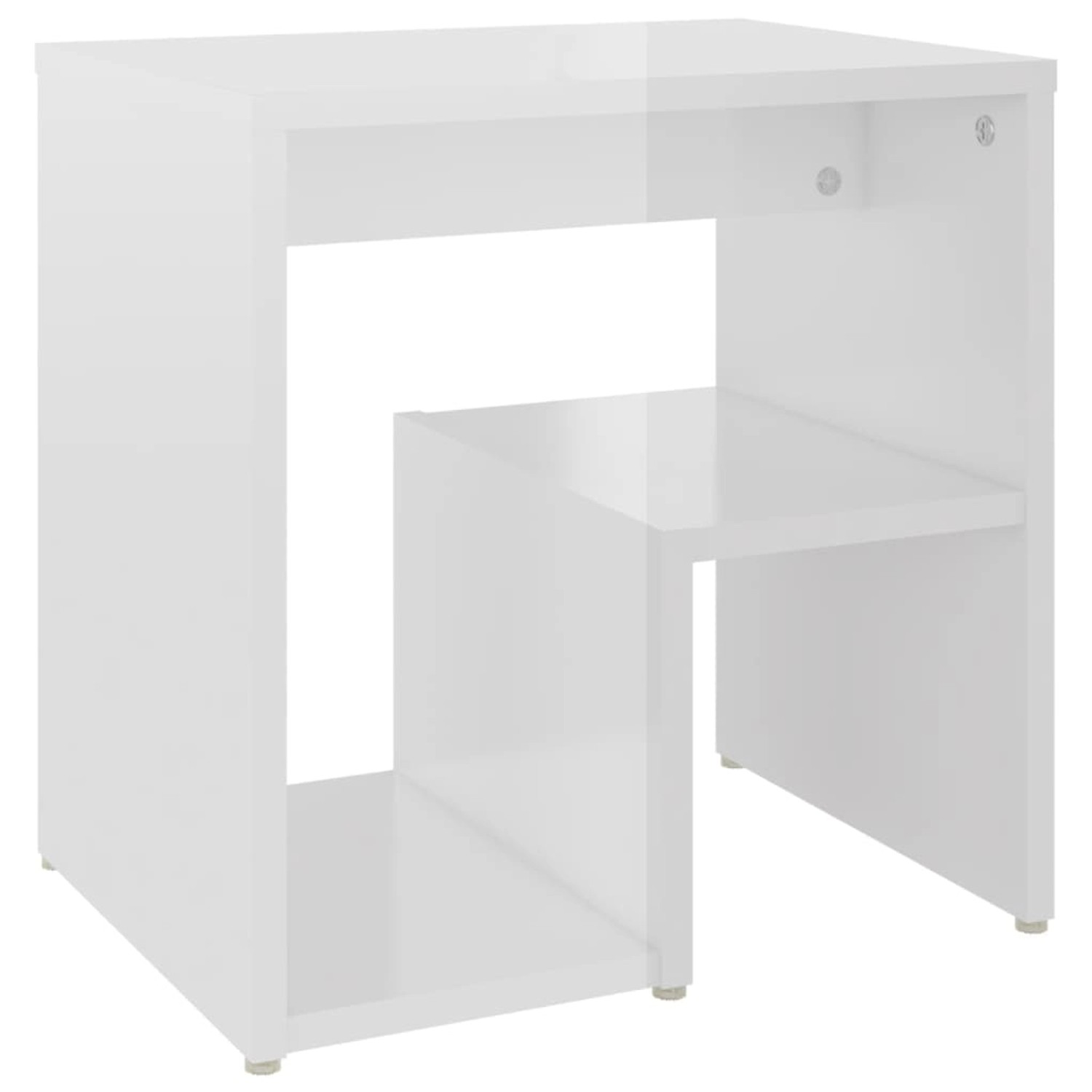 vidaXL Nachttisch Hochglanz-Weiß 40x30x40 cm Holzwerkstoff Modell 1 von VIDAXL