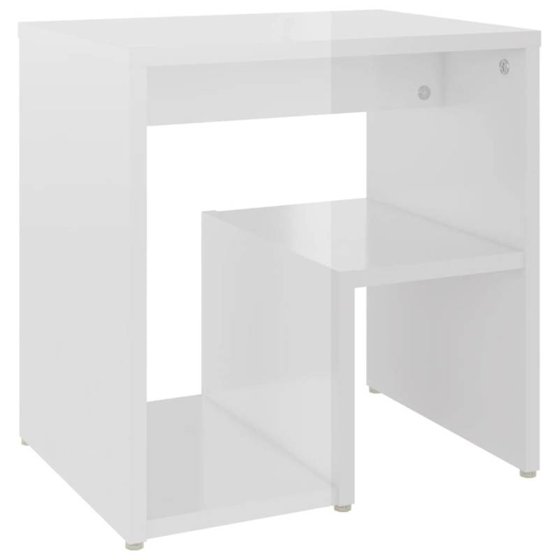 vidaXL Nachttisch Hochglanz-Weiß 40x30x40 cm Holzwerkstoff Modell 1 von VIDAXL