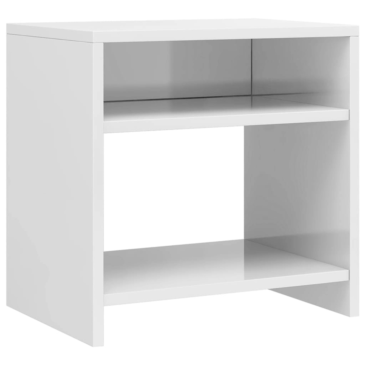 vidaXL Nachttisch Hochglanz-Weiß 40x30x40 cm Holzwerkstoff Modell 3 von VIDAXL