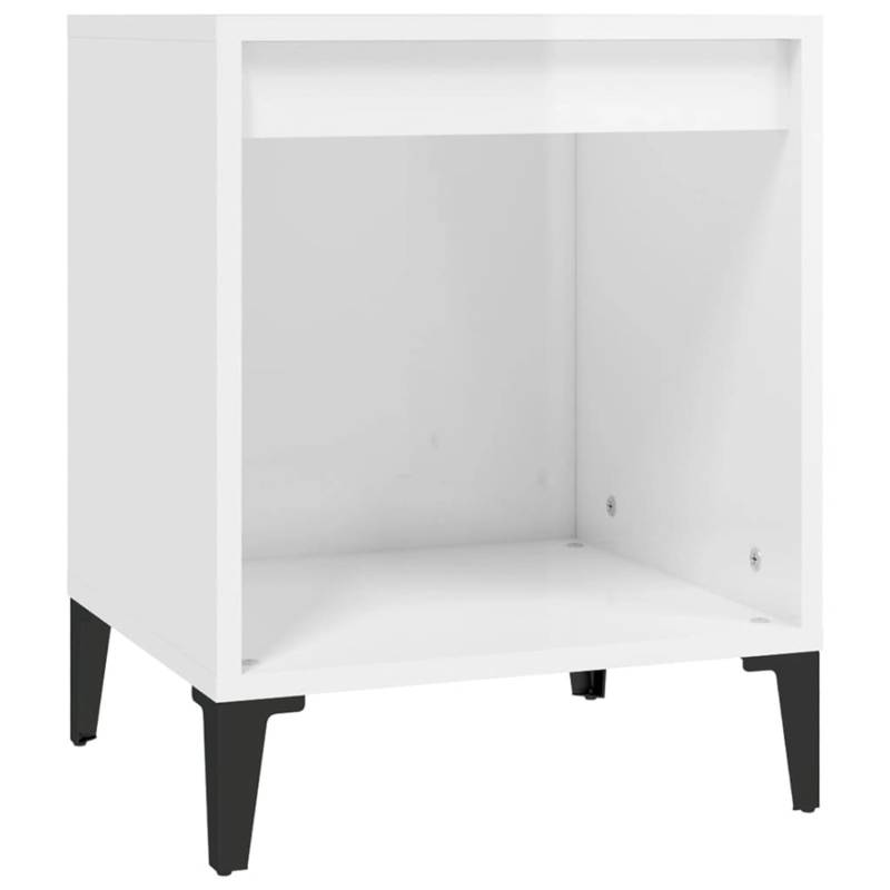 vidaXL Nachttisch Hochglanz-Weiß 40x35x50 cm Modell 1 von VIDAXL