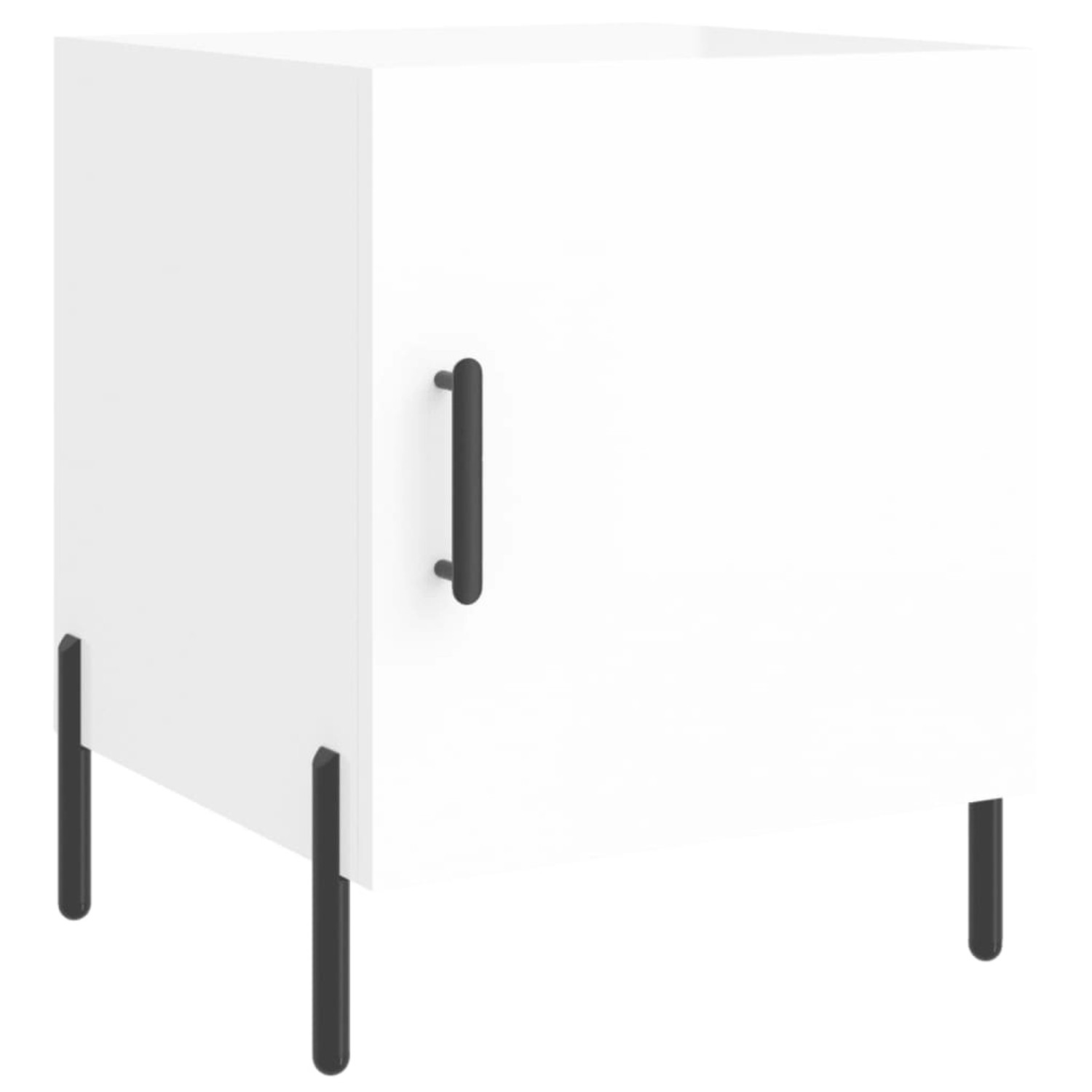 vidaXL Nachttisch Hochglanz-Weiß 40x40x50 cm Holzwerkstoff Modell 3 von VIDAXL