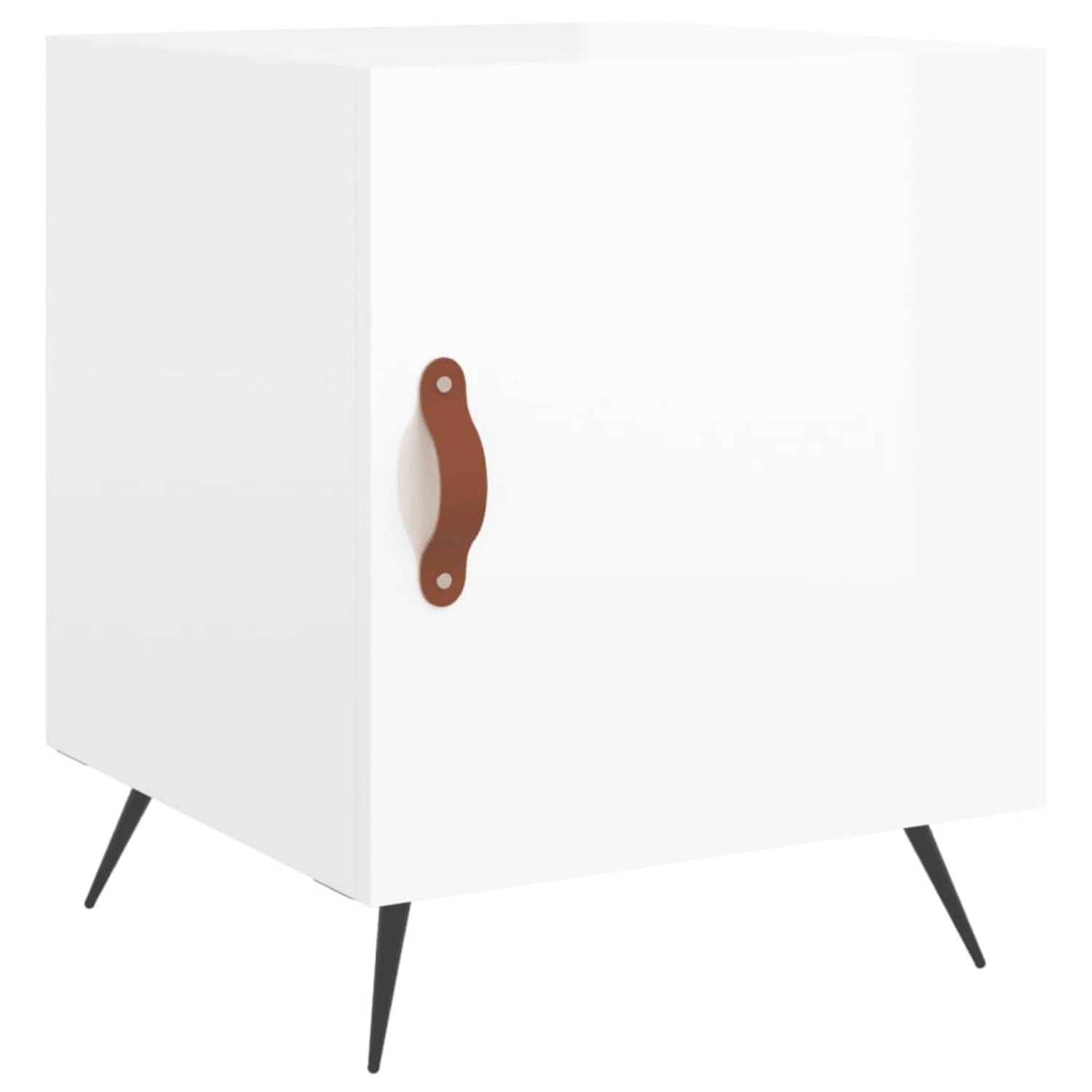 vidaXL Nachttisch Hochglanz-Weiß 40x40x50 cm Holzwerkstoff Modell 8 von VIDAXL