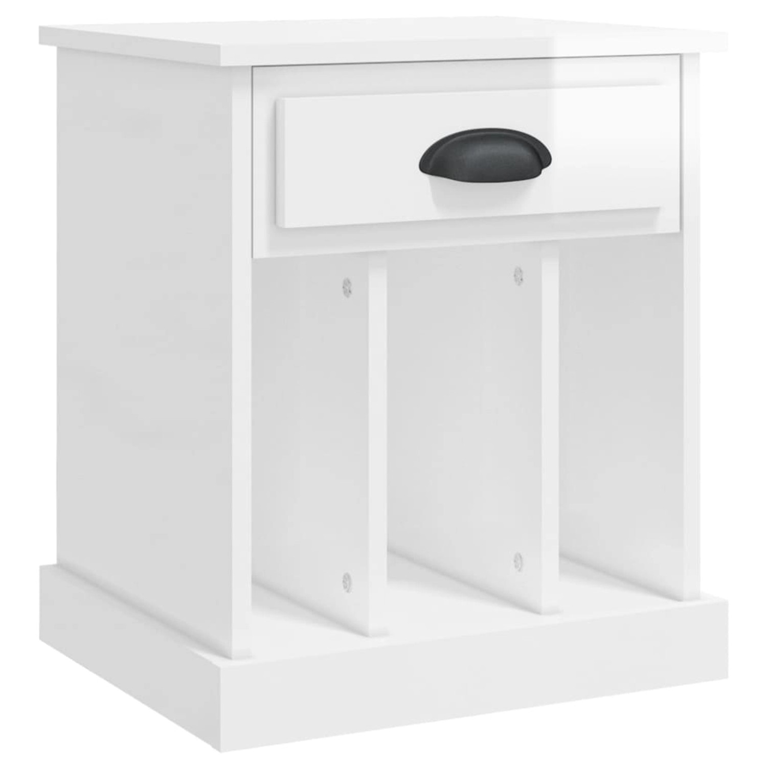 vidaXL Nachttisch Hochglanz-Weiß 43x36x50 cm von VIDAXL