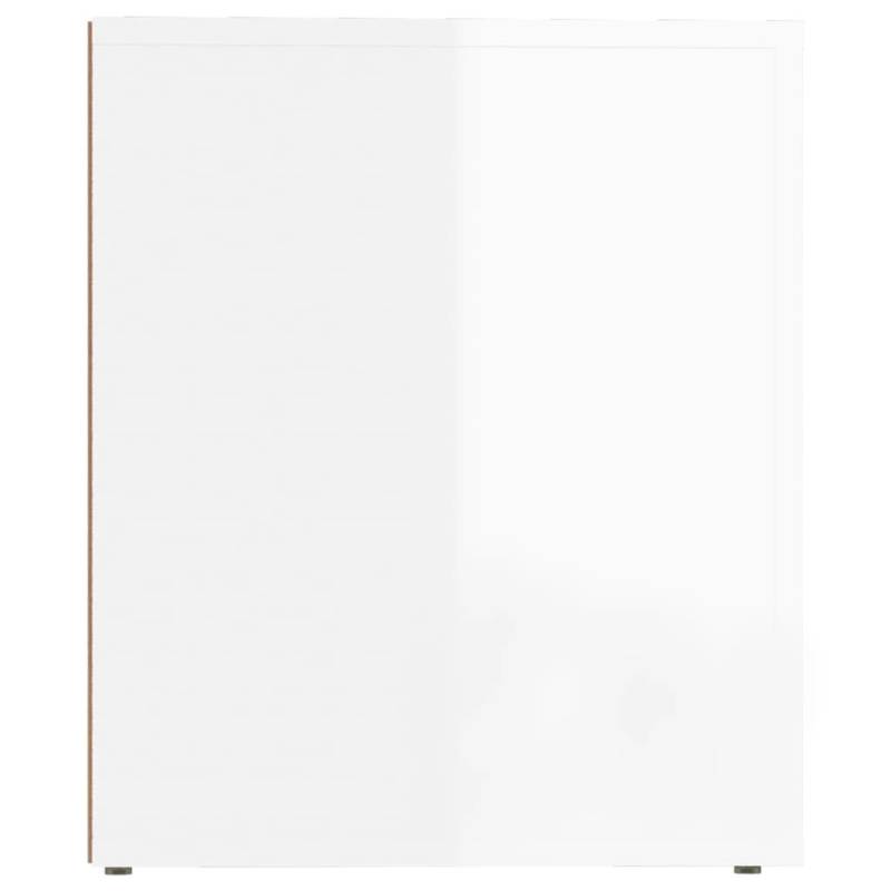 vidaXL Nachttisch Hochglanz-Weiß 50x39x47 cm Modell 1 von VIDAXL