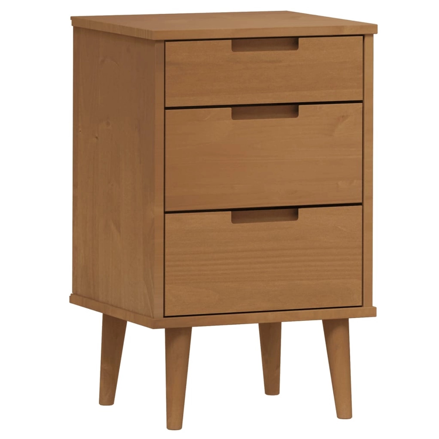 vidaXL Nachttisch MOLDE Braun 40x35x65 cm Massivholz Kiefer Modell 1 vidaXL Nachttisch MOLDE Braun 40x35x65 cm Massivholz Kiefer Modell 1 von VIDAXL