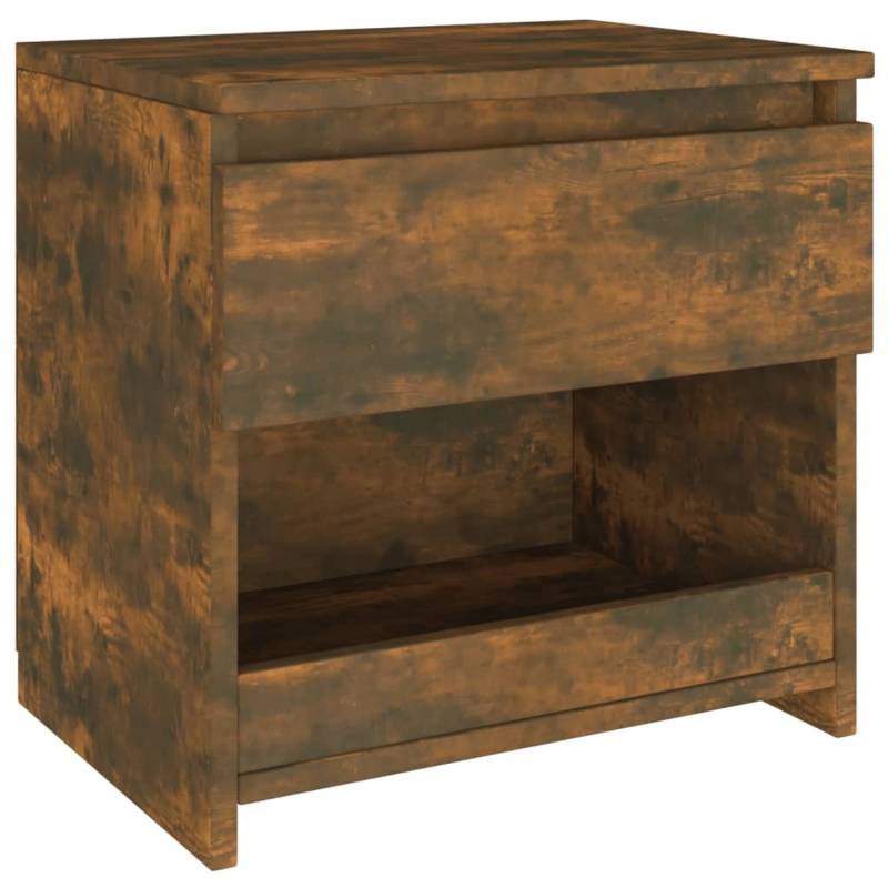 vidaXL Nachttisch Räuchereiche 40x30x39 cm Holzwerkstoff von VIDAXL