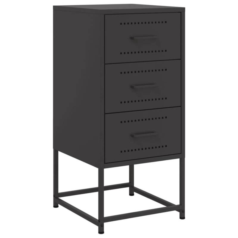 vidaXL Nachttisch Schwarz 36x39x78 cm Stahl Modell 1 von VIDAXL