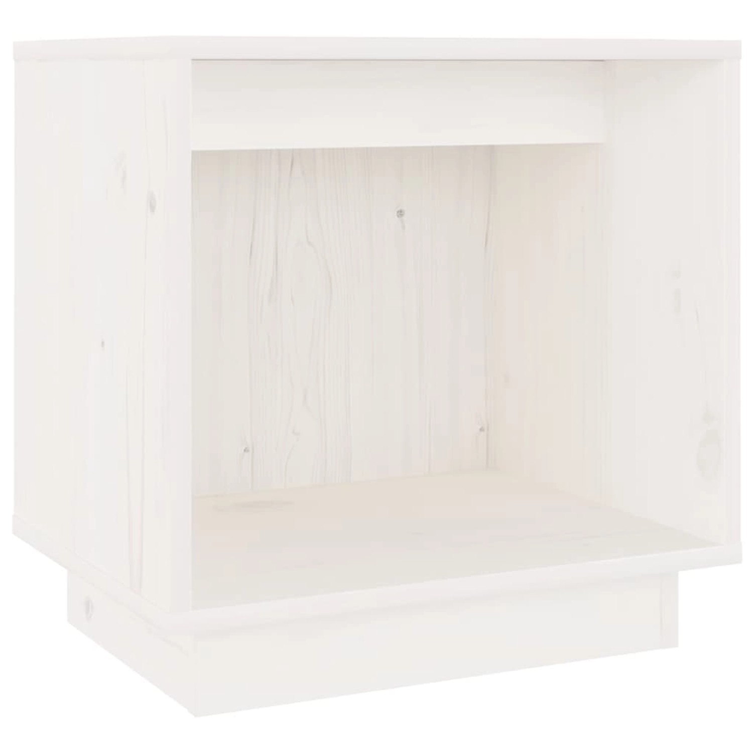 vidaXL Nachttisch Weiß 40x30x40 cm Massivholz Kiefer Modell 1 von VIDAXL