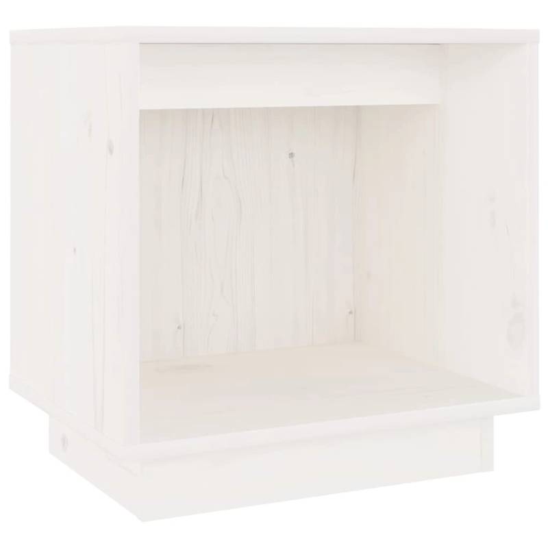 vidaXL Nachttisch Weiß 40x30x40 cm Massivholz Kiefer Modell 1 von VIDAXL
