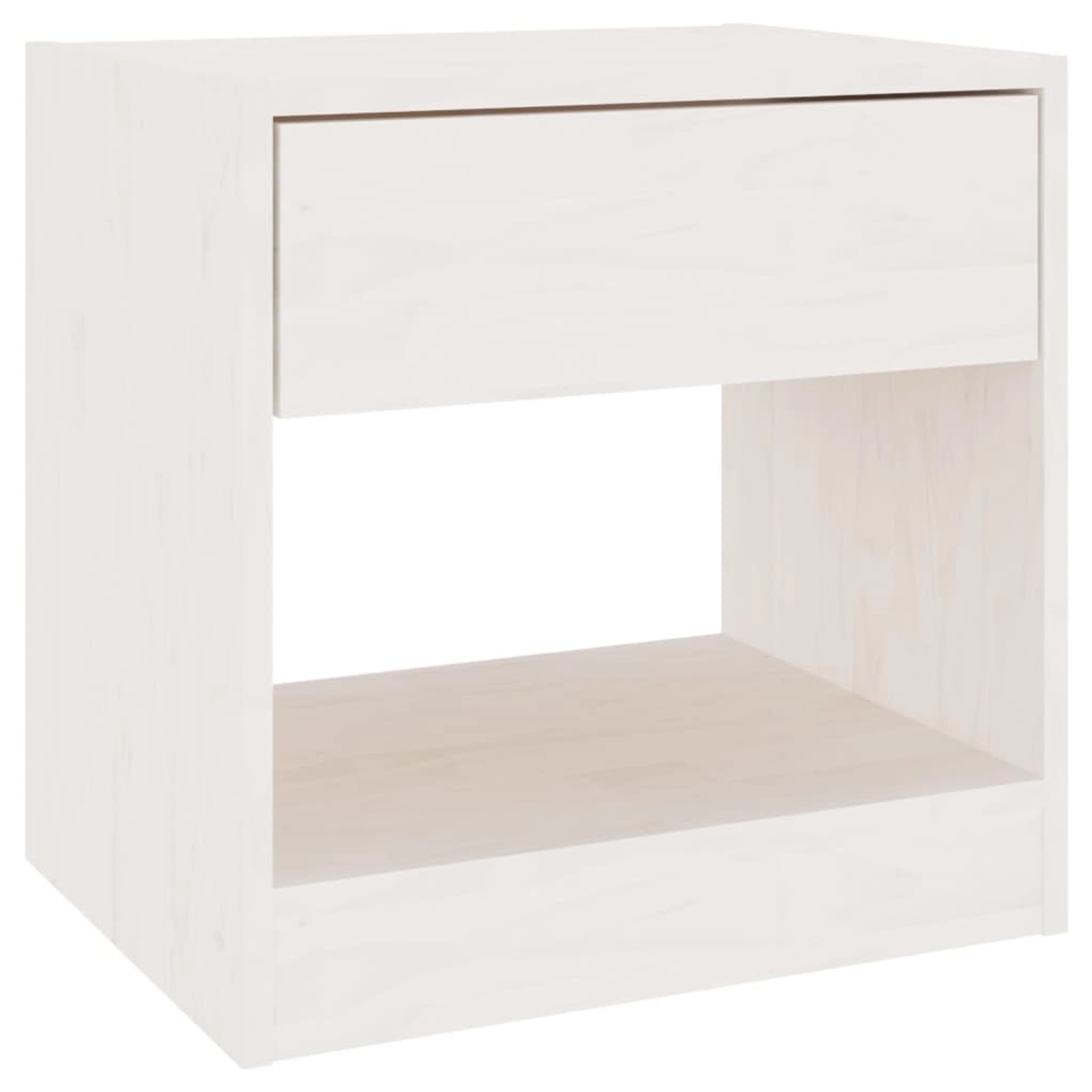 vidaXL Nachttisch Weiß 40x31x40 cm Massivholz Kiefer von VIDAXL