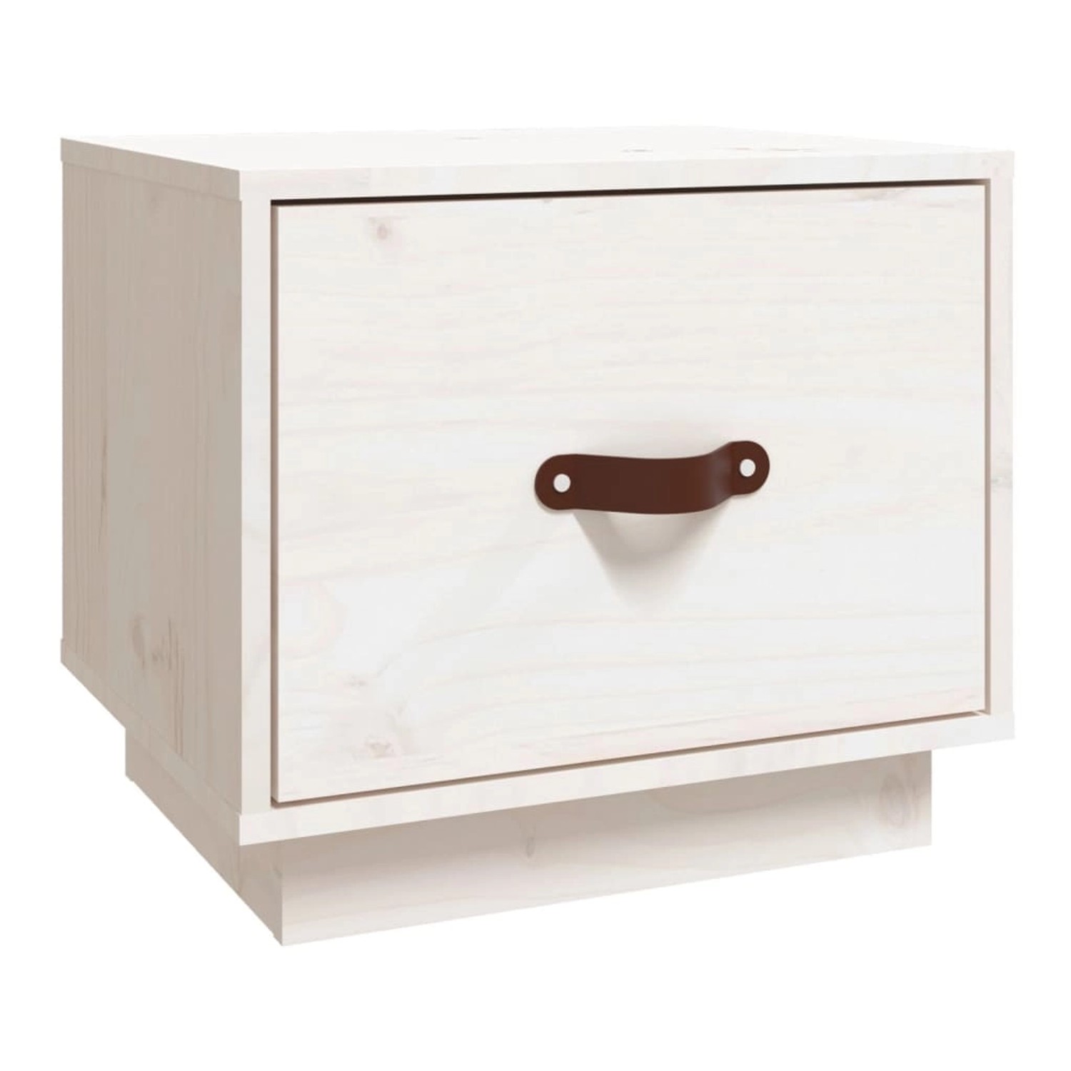 vidaXL Nachttisch Weiß 40x34x35 cm Massivholz Kiefer von VIDAXL