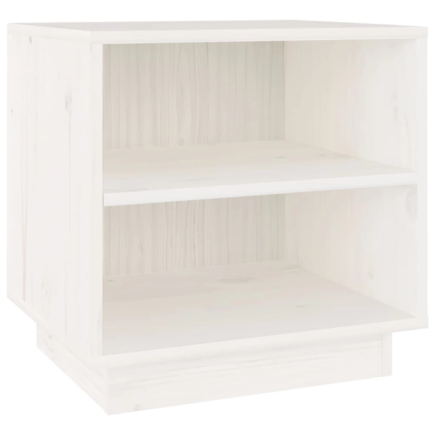 vidaXL Nachttisch Weiß 40x34x40 cm Massivholz Kiefer von VIDAXL
