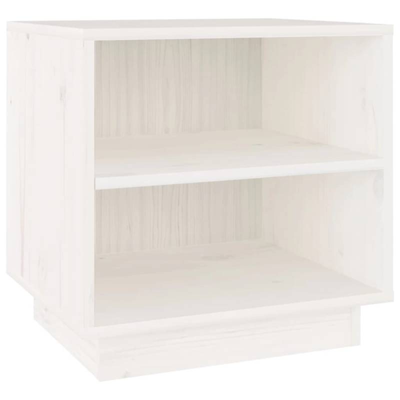vidaXL Nachttisch Weiß 40x34x40 cm Massivholz Kiefer von VIDAXL