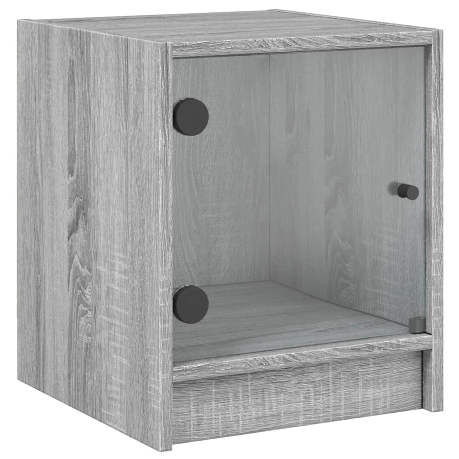 vidaXL Nachttisch mit Glastür Grau Sonoma 35x37x42 cm vidaXL Nachttisch mit Glastür Grau Sonoma 35x37x42 cm von VIDAXL