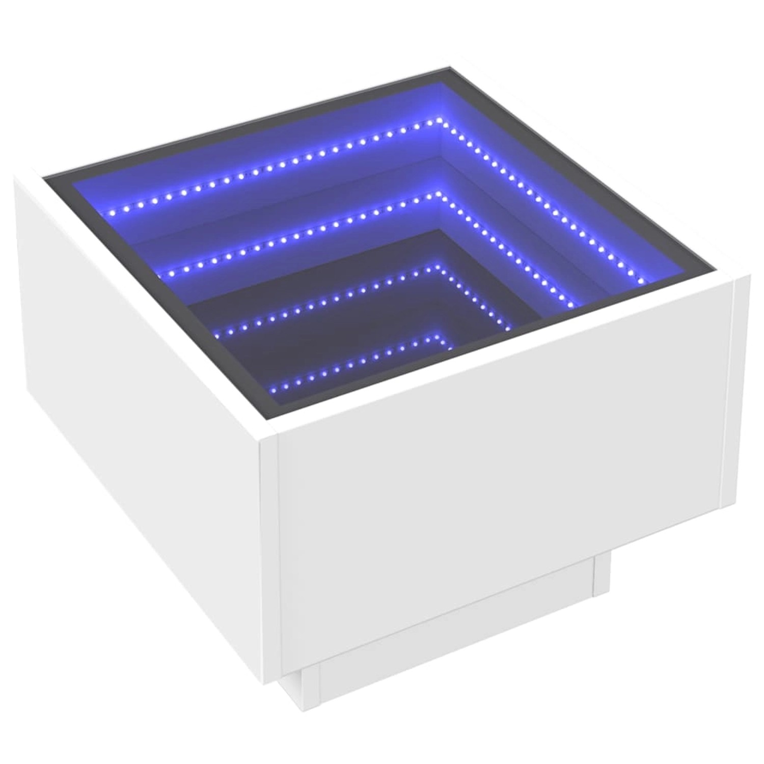 vidaXL Nachttisch mit Infinity-LED Weiß 40x40x30 cm von VIDAXL