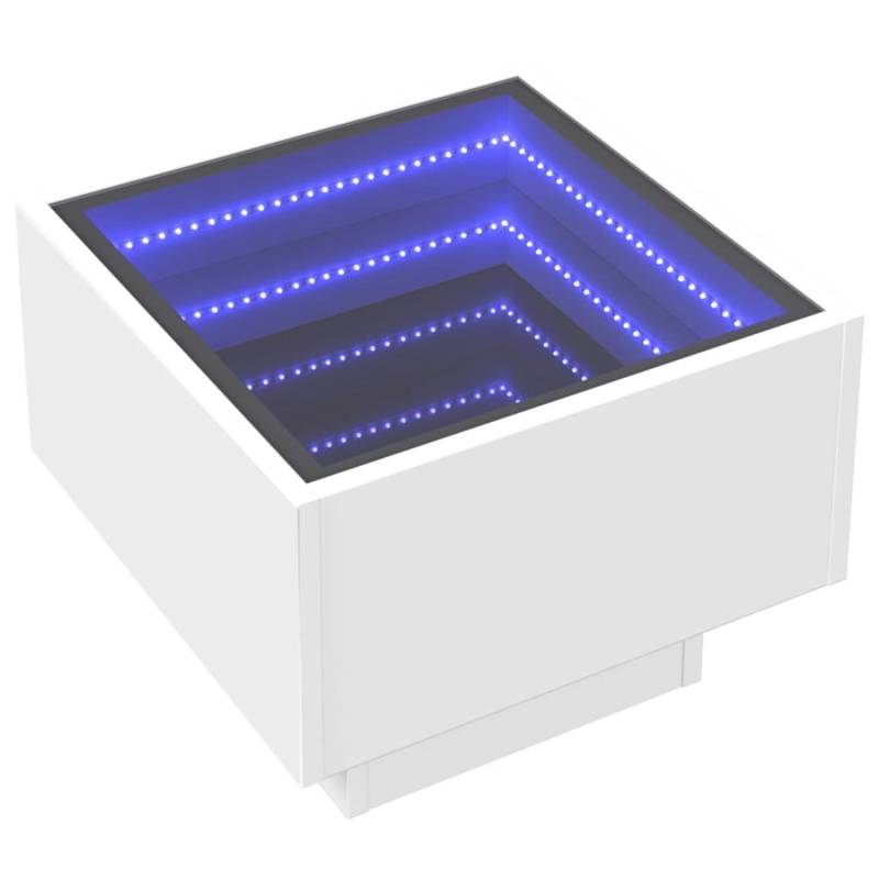 vidaXL Nachttisch mit Infinity-LED Weiß 40x40x30 cm von VIDAXL
