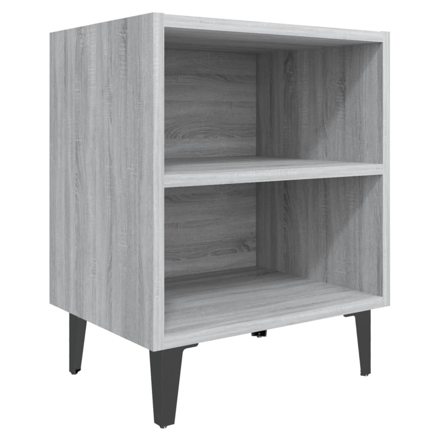 vidaXL Nachttisch mit Metallbeinen Grau Sonoma 40x30x50 cm vidaXL Nachttisch mit Metallbeinen Grau Sonoma 40x30x50 cm von VIDAXL