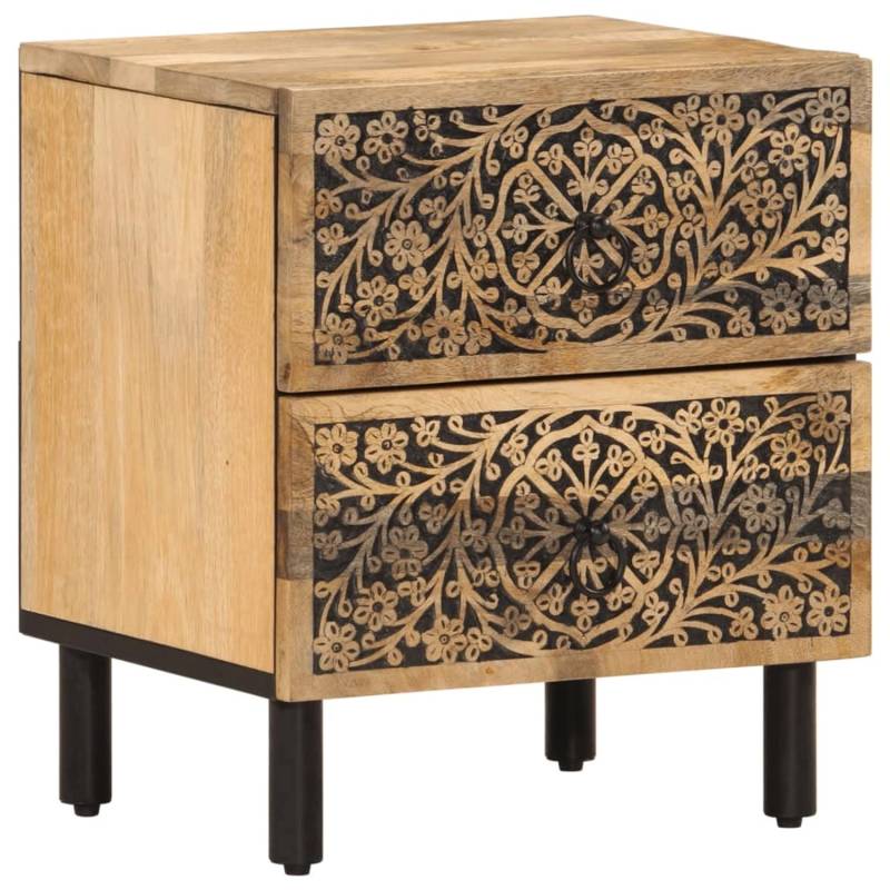 vidaXL Nachttische 2 Stk 40x33x46 cm Massivholz Mango Modell 7 von VIDAXL