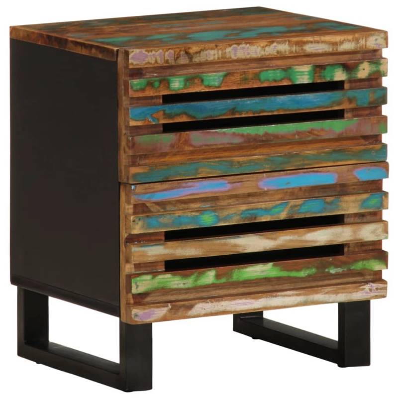 vidaXL Nachttische 2 Stk 40x34x46 cm Altholz Massiv Modell 2 von VIDAXL