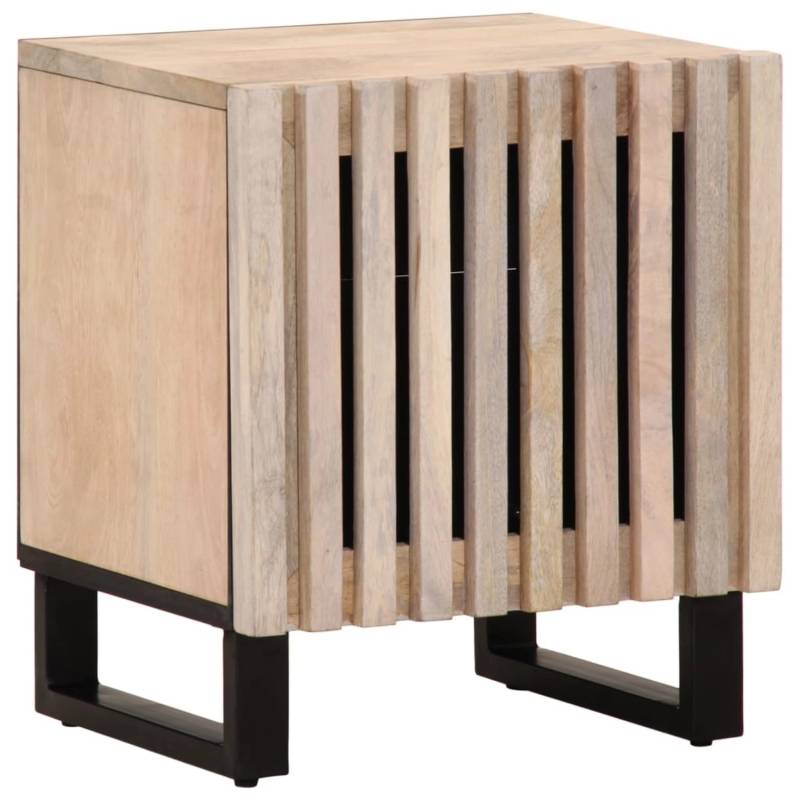 vidaXL Nachttische 2 Stk 40x34x46 cm Gebleichtes Massivholz Mango Modell 3 von VIDAXL
