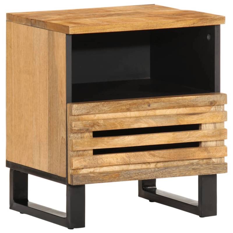 vidaXL Nachttische 2 Stk 40x34x46 cm Raues Mangoholz Modell 1 von VIDAXL