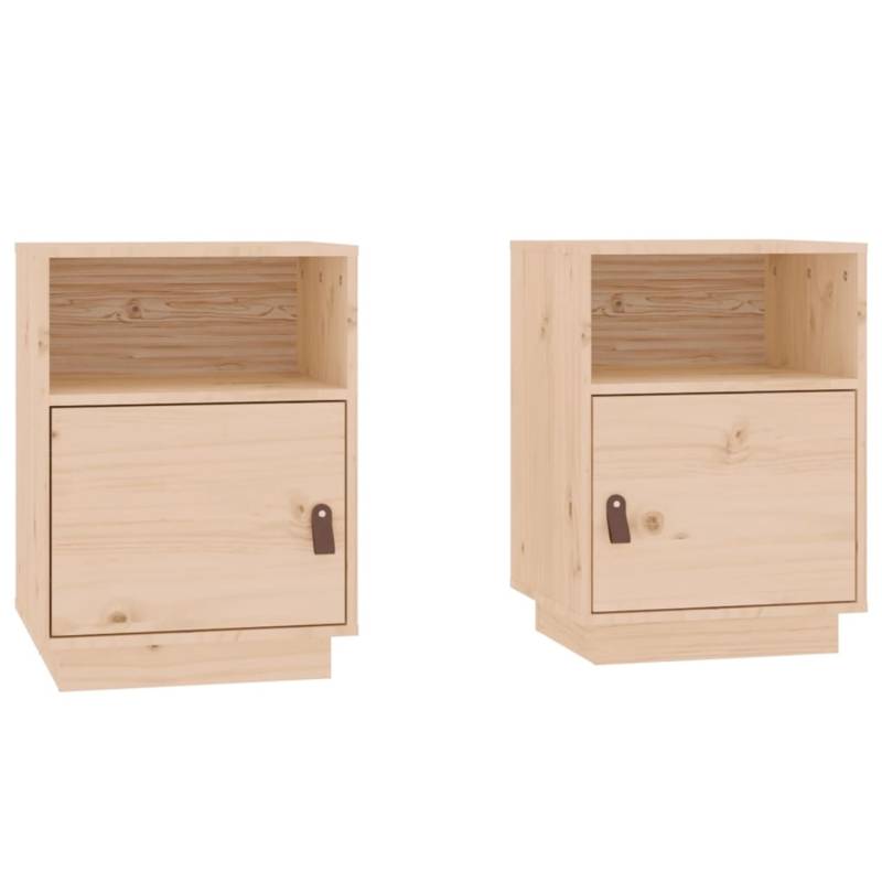 vidaXL Nachttische 2 Stk 40x34x55 cm Massivholz Kiefer von VIDAXL