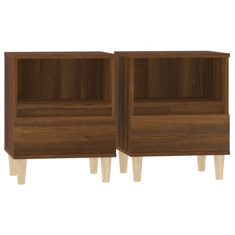 vidaXL Nachttische 2 Stk Braun Eichen-Optik 40x35x50 cm Modell 3 von VIDAXL