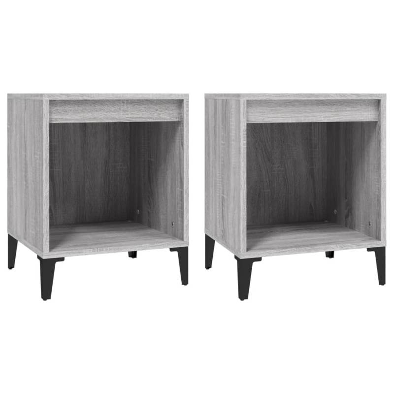 vidaXL Nachttische 2 Stk Grau Sonoma 40x35x50 cm Modell 1 vidaXL Nachttische 2 Stk Grau Sonoma 40x35x50 cm Modell 1 von VIDAXL