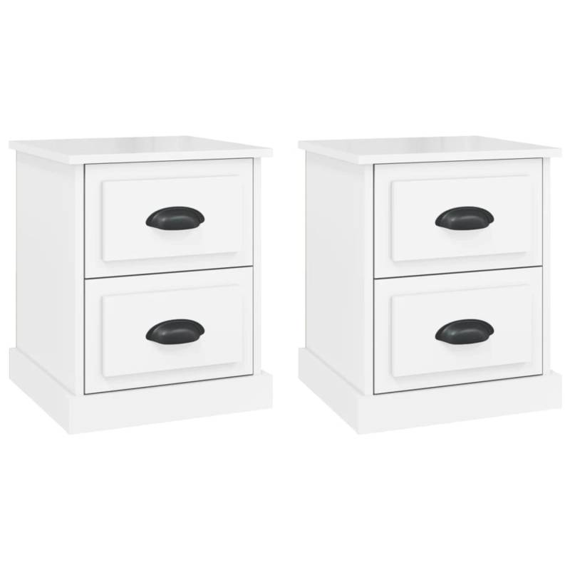 vidaXL Nachttische 2 Stk Hochglanz-Weiß 39x39x47,5 cm Holzwerkstoff Modell 1 vidaXL Nachttische 2 Stk Hochglanz-Weiß 39x39x47,5 cm Holzwerkstoff Modell 1 von VIDAXL