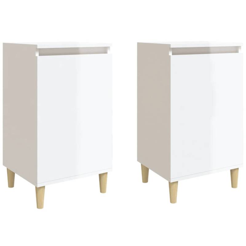 vidaXL Nachttische 2 Stk Hochglanz-Weiß 40x35x70 cm Holzwerkstoff vidaXL Nachttische 2 Stk Hochglanz-Weiß 40x35x70 cm Holzwerkstoff von VIDAXL