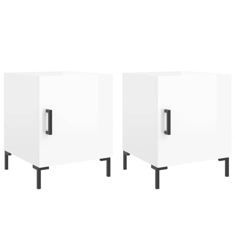 vidaXL Nachttische 2 Stk Hochglanz-Weiß 40x40x50 cm Holzwerkstoff Modell 4 vidaXL Nachttische 2 Stk Hochglanz-Weiß 40x40x50 cm Holzwerkstoff Modell 4 von VIDAXL