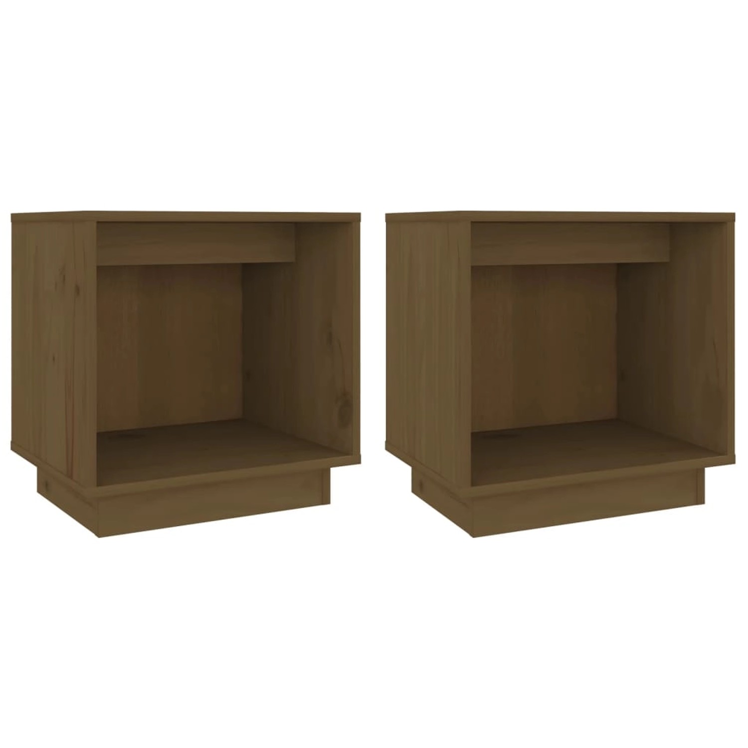vidaXL Nachttische 2 Stk Honigbraun 40x30x40 cm Massivholz Kiefer Modell 1 vidaXL Nachttische 2 Stk Honigbraun 40x30x40 cm Massivholz Kiefer Modell 1 von VIDAXL