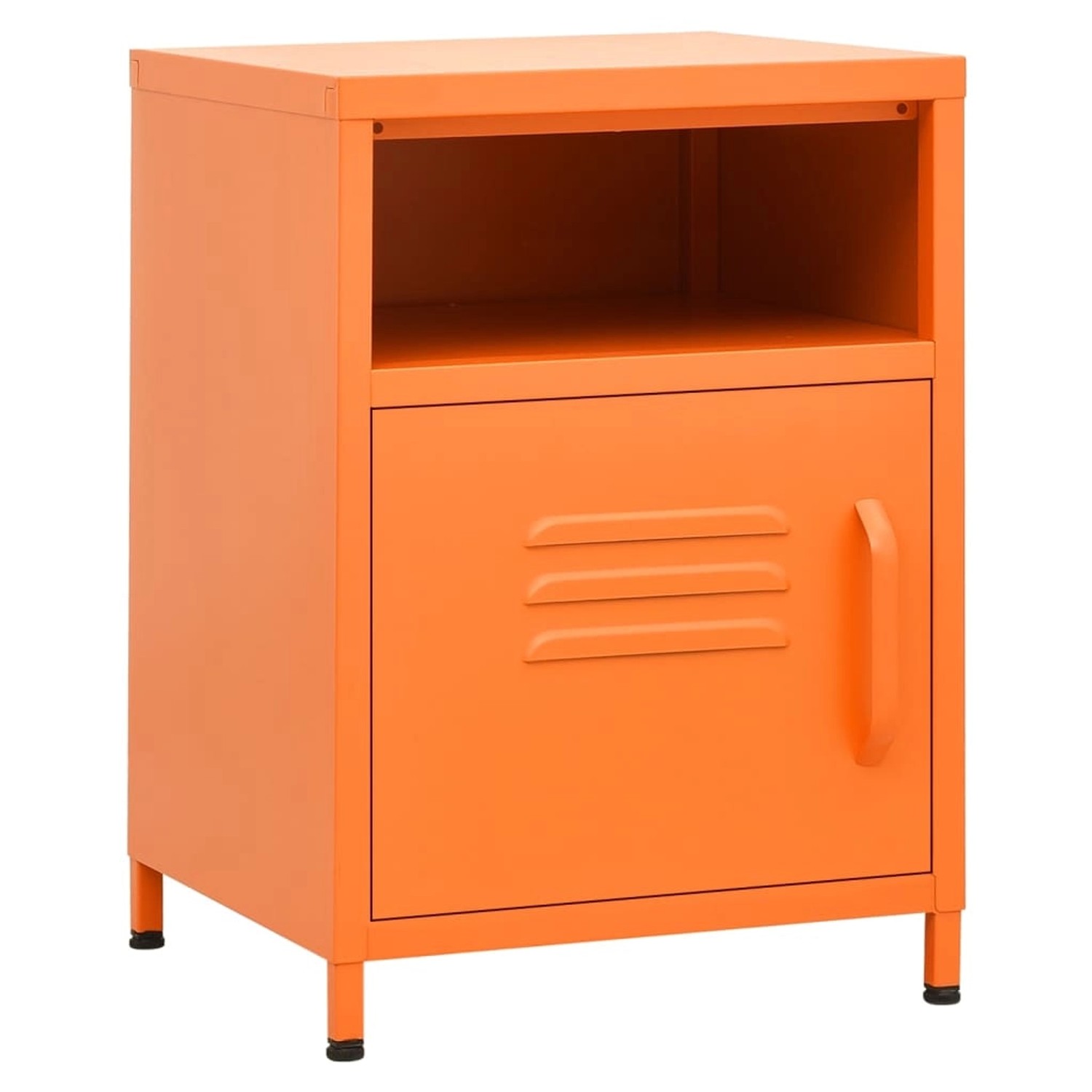 vidaXL Nachttische 2 Stk Orange 35x35x51 cm Stahl Modell 1 von VIDAXL