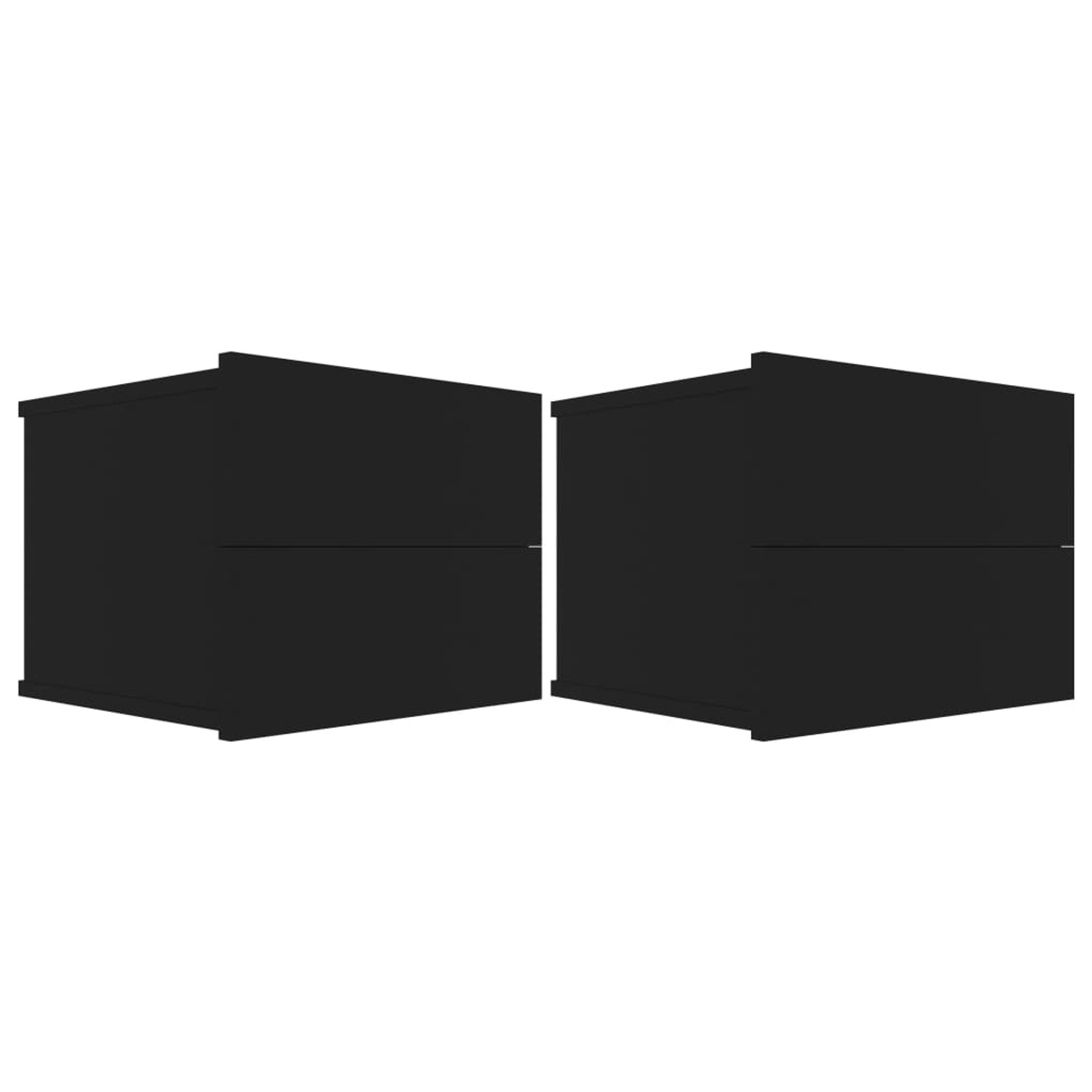 vidaXL Nachttische 2 Stk Schwarz 40x30x30 cm Holzwerkstoff Modell 1 vidaXL Nachttische 2 Stk Schwarz 40x30x30 cm Holzwerkstoff Modell 1 von VIDAXL