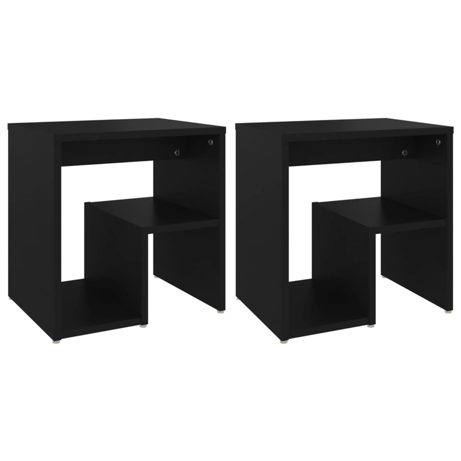 vidaXL Nachttische 2 Stk Schwarz 40x30x40 cm Holzwerkstoff Modell 1 vidaXL Nachttische 2 Stk Schwarz 40x30x40 cm Holzwerkstoff Modell 1 von VIDAXL