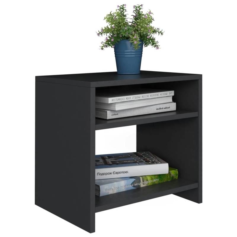 vidaXL Nachttische 2 Stk Schwarz 40x30x40 cm Holzwerkstoff Modell 3 von VIDAXL