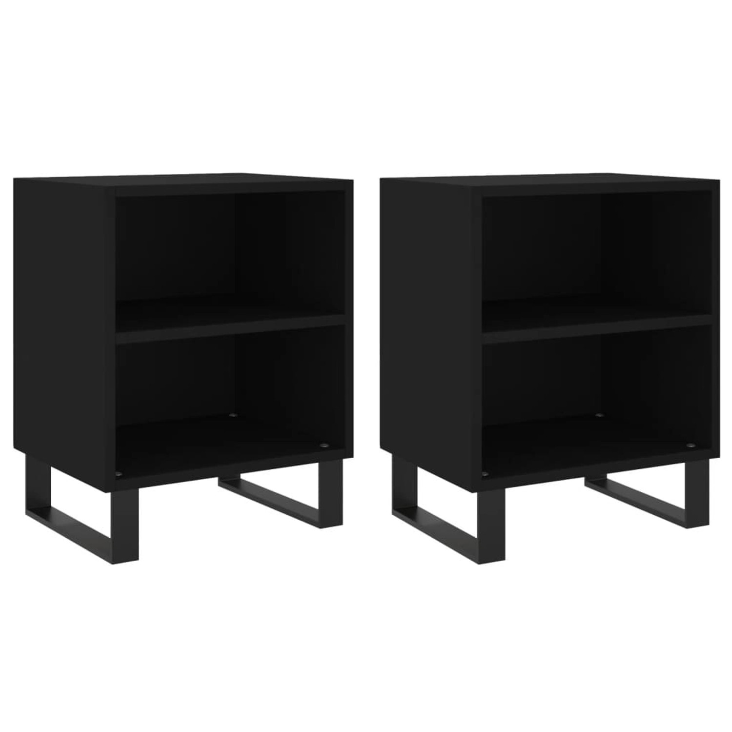 vidaXL Nachttische 2 Stk Schwarz 40x30x50 cm Holzwerkstoff Modell 4 vidaXL Nachttische 2 Stk Schwarz 40x30x50 cm Holzwerkstoff Modell 4 von VIDAXL