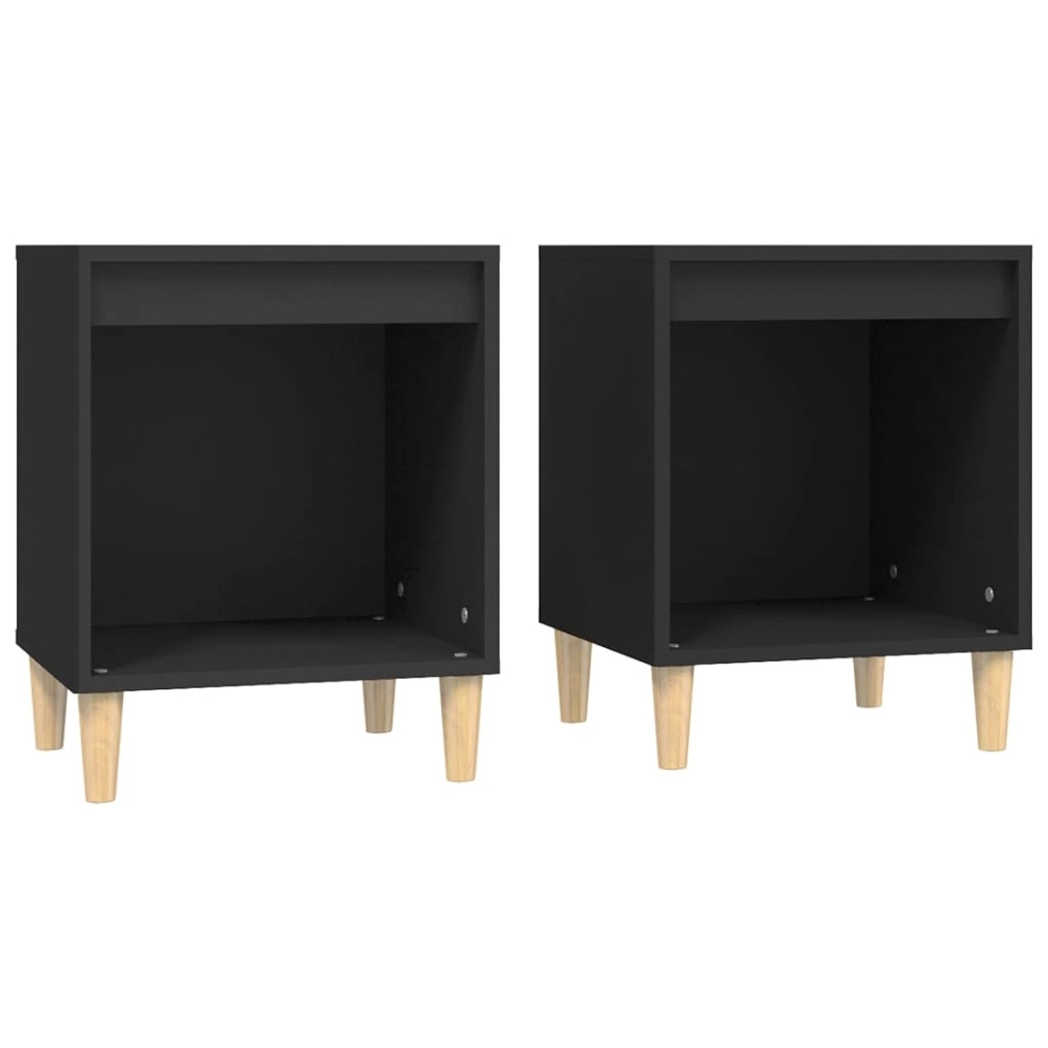 vidaXL Nachttische 2 Stk Schwarz 40x35x50 cm Modell 2 vidaXL Nachttische 2 Stk Schwarz 40x35x50 cm Modell 2 von VIDAXL